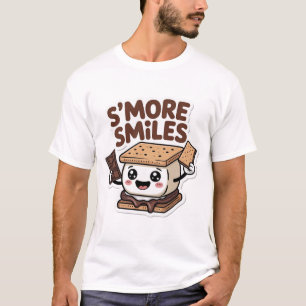 Schattige Cream Kawaii S'more Smiles Cartoon voor  T-shirt