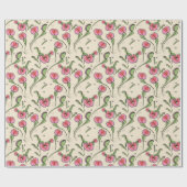 Schattige Cream Venus Flytrap Vastgelopen op Je Li Cadeaupapier (Vlak)