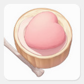 Schattige creatief ontwerp vierkante sticker (Voorkant)