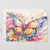 Schattige Creatief Vlinderkunst Verjaardagsfeest Kaart (Achterkant)