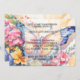 Schattige Creatief Vlinderkunst Verjaardagsfeest Kaart