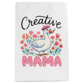 Schattige creatieve Mama gans Moederdag Medium Cadeauzakje (Voorkant)