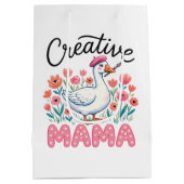 Schattige creatieve Mama gans Moederdag Medium Cadeauzakje (Achterkant)