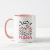 Schattige creatieve Mama gans woordkunst  Mok (Links)