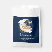 Schattige Crescent Navy Moon Teddy Bear Baby showe Bedankzakje (Voorkant)
