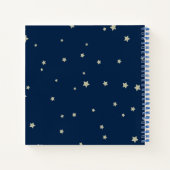 Schattige Crescent Navy Moon Teddy Bear Baby showe Notitieboek (Achterkant)