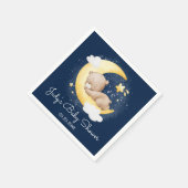 Schattige Crescent Navy Moon Teddy Bear Baby showe Servet (Hoek)