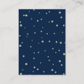 Schattige Crescent Navy Moon Teddy Bear Luierschot Informatiekaartje (Achterkant)