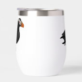 Schattige Crested Puffin Cartoon zwemmen (Rechts)
