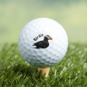 Schattige Crested Puffin Cartoon zwemmen Golfballen (Insitu Shirt)