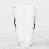 Schattige Crested Puffin Standing Cartoon Glas (Links)
