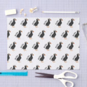 Schattige Crested Puffin Standing Cartoon Tissuepapier (Craft)