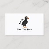 Schattige Crested Puffin Standing Cartoon Visitekaartje (Voorkant)