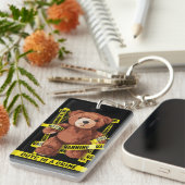 Schattige Crimineel Teddybeer Sleutelhanger (Voorkant Rechts)