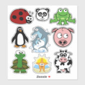 Schattige Critters assortiment Sticker (Vel)