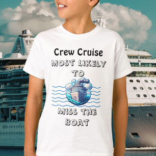 Schattige Cruise Teal Mis de Boot Personaliseer T-shirt