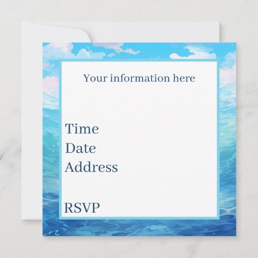 Schattige cruiseschip strand feest kaart (Achterkant)