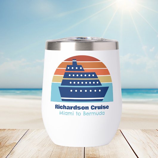 Schattige Cruiseschip Sunset gepersonaliseerd