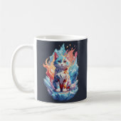 Schattige Crystal Fantasy Cat Design Koffiemok (Links)