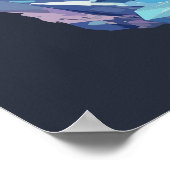 Schattige Crystal Fantasy Cat Design Poster (Hoek)