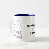 Schattige Ctrl+Z "ONGEDAAN MAKEN" | Beste vriend C Tweekleurige Koffiemok (Voorkant links)