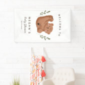 Schattige Cub Beer Baby shower Spandoek (Insitu)