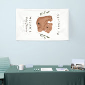 Schattige Cub Beer Baby shower Spandoek (Beurs)