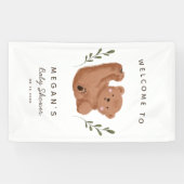 Schattige Cub Beer Baby shower Spandoek (Horizontaal)