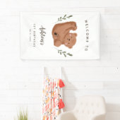 Schattige CUB Beer Boy Verjaardagsfeestje Welkom Spandoek (Insitu)