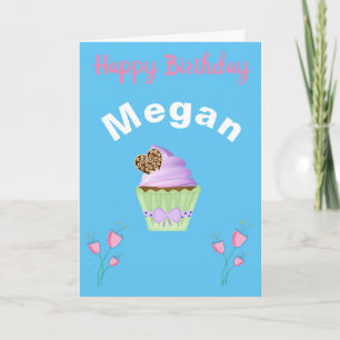 SCHATTIGE CUPCAKE AANGEPASTE VERJAARDAG KAART