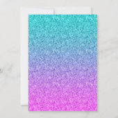 Schattige Cupcake Blau Paarse Glitters 1e Verjaard Kaart (Achterkant)