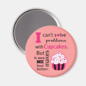 Schattige Cupcake citaat, Geluk Magneet (Voorkant / Achterkant)
