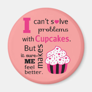 Schattige Cupcake citaat, Geluk Magneet