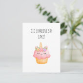 Schattige Cupcake Leuke Verjaardag Briefkaart (Staand voorkant)