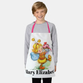Schattige Cupcake Meisje Schort (Gedragen)