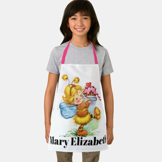 Schattige Cupcake Meisje Schort (Insitu)