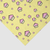 Schattige cupcake patroon Geel Tissue Paper Tissuepapier (Detail)