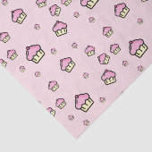 Schattige Cupcake Patroon Roze Tissue Papier (Detail)