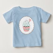 Schattige Cupcake Pink & Mint Blue Design (Voorkant)