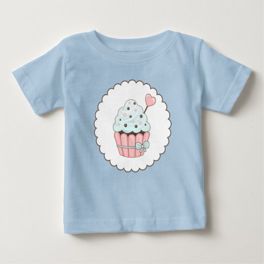 Schattige Cupcake Pink & Mint Blue Design (Voorkant)