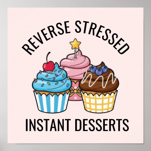 Schattige Cupcake Poster (Voorkant)