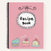 Schattige cupcake recept notitieboek (Voorkant)