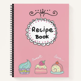 Schattige cupcake recept notitieboek