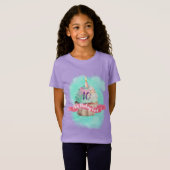 Schattige Cupcake Verjaardags Meisje Cupcake met L T-shirt (Voorkant volledig)