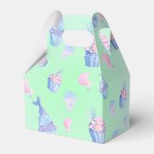 schattige cupcake Zoete zeemeermin Verjaardagsfees Bedankdoosjes (Achterkant)