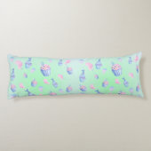 schattige cupcake Zoete zeemeermin Verjaardagsfees Lichaamskussen (Achterkant)