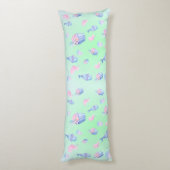 schattige cupcake Zoete zeemeermin Verjaardagsfees Lichaamskussen (Achterkant (Verticaal))