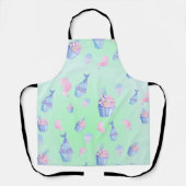 schattige cupcake Zoete zeemeermin Verjaardagsfees Schort (Voorkant)