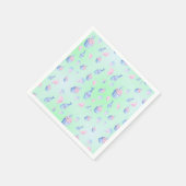 schattige cupcake Zoete zeemeermin Verjaardagsfees Servet (Hoek)