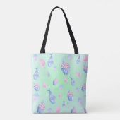 schattige cupcake Zoete zeemeermin Verjaardagsfees Tote Bag (Achterkant)